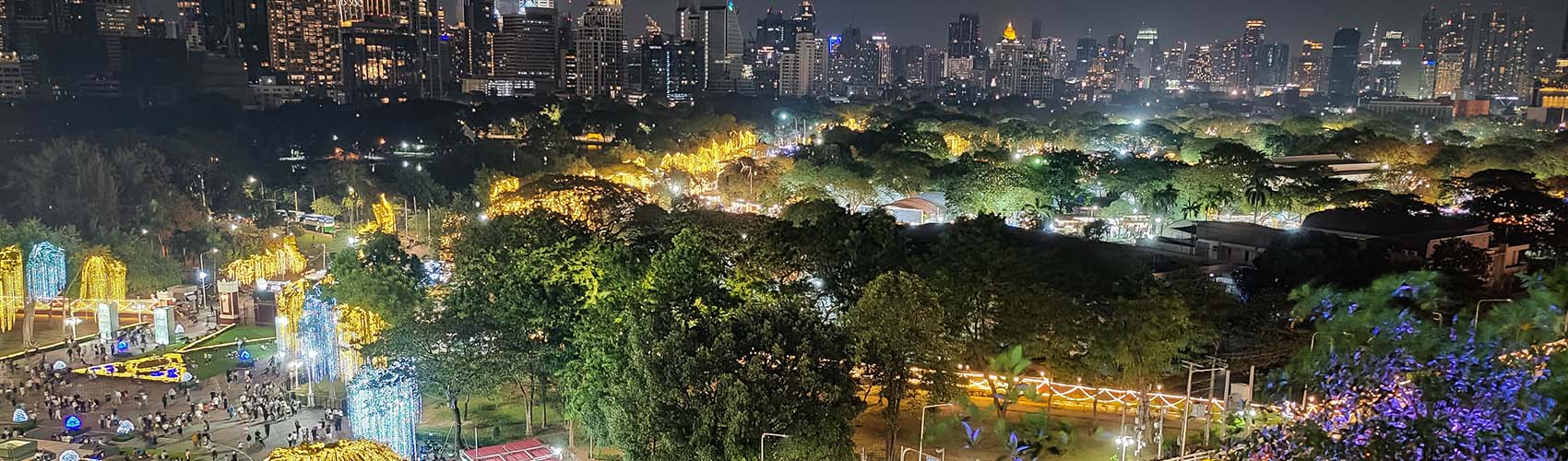 Le parc Lumpini à Bangkok en Thaïlande